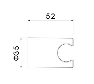 Держатель ручного душа Aquatek AQ2404BGM шлифованный чёрный хром